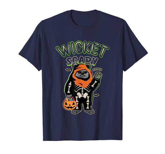 Star Wars Halloween Wicket Scary Ewoks Grrr Big Chest Logo T-Shirt
