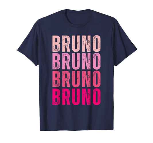 Bruno Personalized Name I Love Bruno Vintage T-Shirt