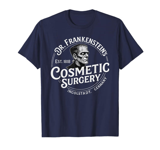 Dr. Frankenstein's Cosmetic Surgery Funny Halloween Monster T-Shirt