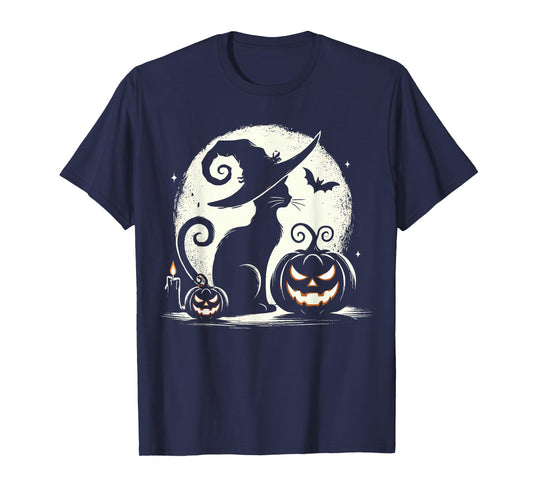 Black Cat Halloween Cat Lovers T-Shirt