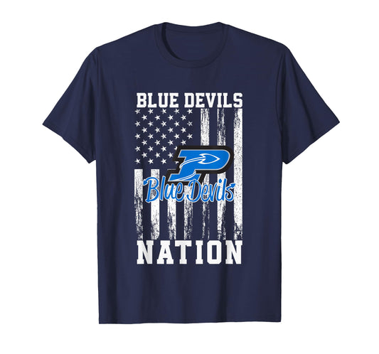 Plattsmouth Blue Devils Logo Nation HS T-Shirt