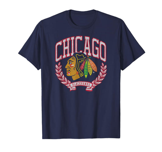 Chicago Blackhawks Vintage Victory Black Officially Licensed T-Shirt