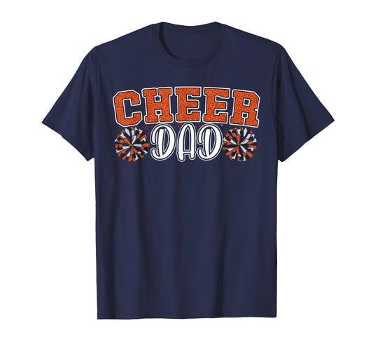 Proud Cheer Dad My Favorite Cheerleader Calls Me Dad Orange T-Shirt