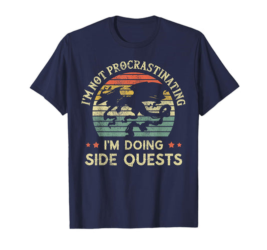 I'm Not Procrastinating I'm Doing Side Quests Retro Vintage T-Shirt