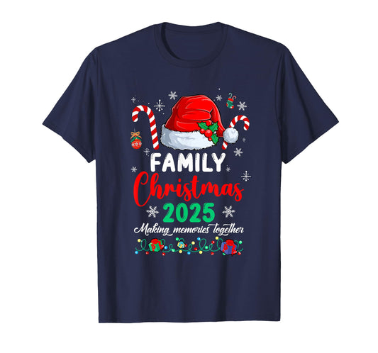 Family Christmas 2025 Matching Squad Santa Funny Xmas T-Shirt