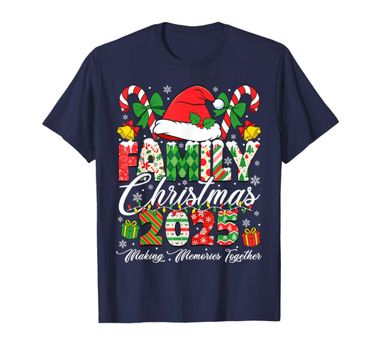 Family Christmas 2025 Matching Squad Santa Elf Funny Xmas T-Shirt