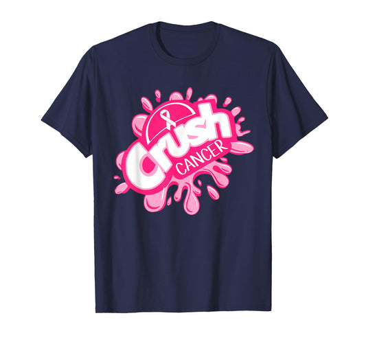 Crush Cancer Pinktober Ribbon Breast Cancer Awareness T-Shirt