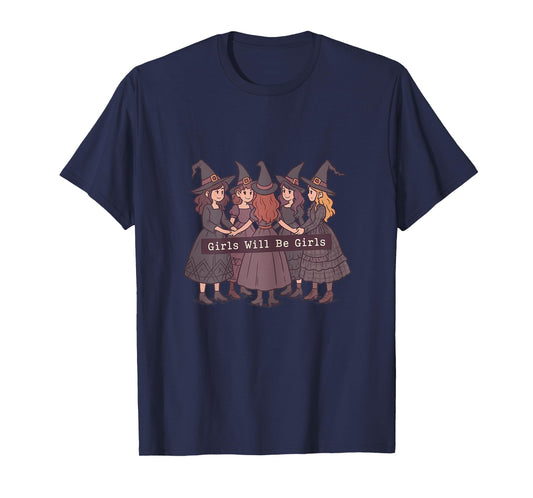 Cute Witch Hat Kawaii Witchy Halloween Girls Women T-Shirt