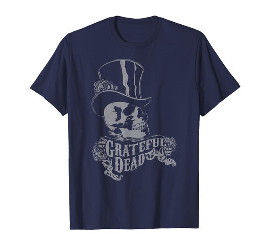 Grateful Dead Skull with Top Hat and Roses Vintage Band T-Shirt