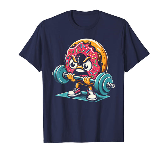Donut Lifting Weights Funny Gym Workout Weightlifting T-Shirt