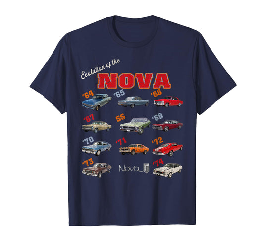 1969 72 63 64 65 66 67 68 70 71 73 74 chevys nova Evolution T-Shirt