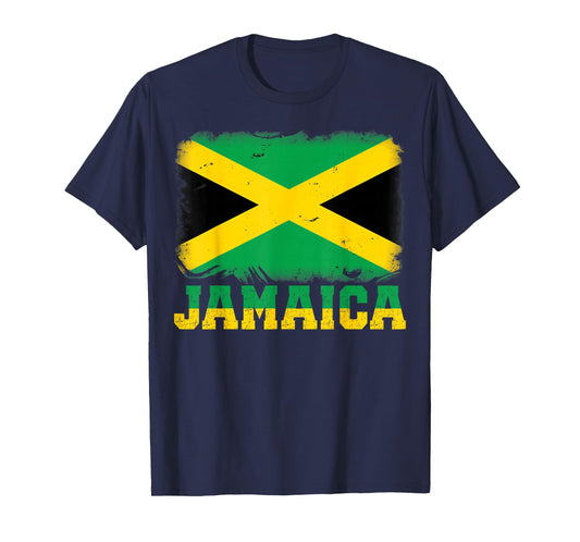 Jamaican Flag Vintage Jamaica Souvenir Love Travel Vacation T-Shirt