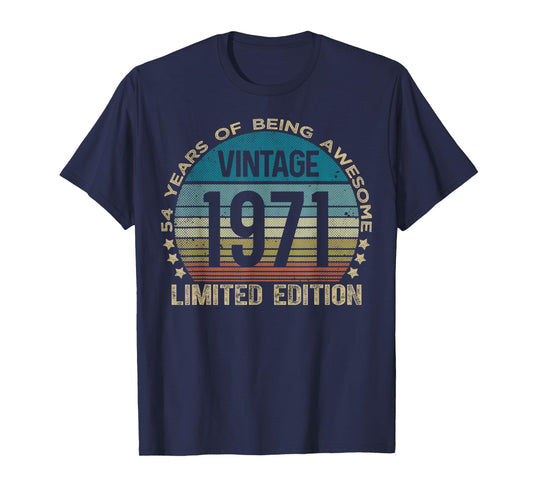 54 Year Old Gifts Vintage 1971 Limited Edition 54th Birthday T-Shirt