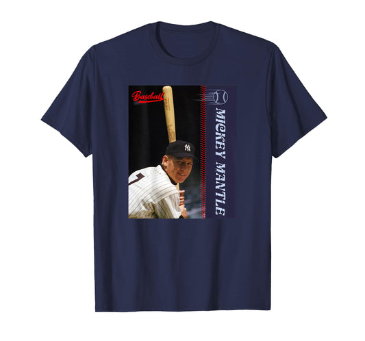 Mickey Mantle_Baseball_001_Back Printed T-Shirt