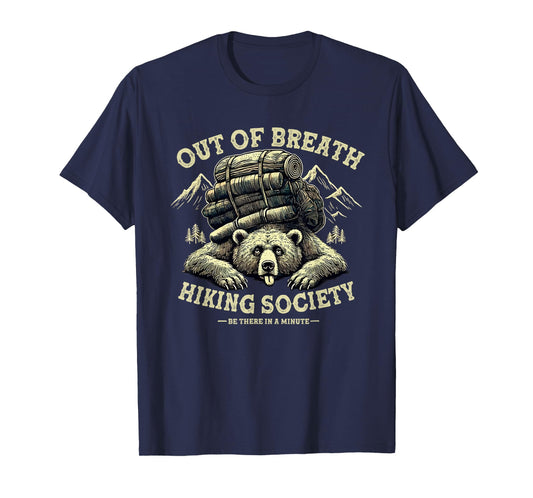 Out of Breath Hiking Society Funny Mountain Outdoor Hikers T-Shirt