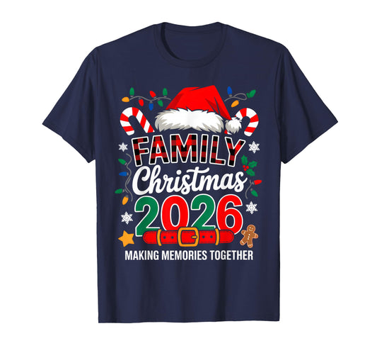 Family Christmas 2026 Matching Squad Santa Elf Funny Xmas T-Shirt