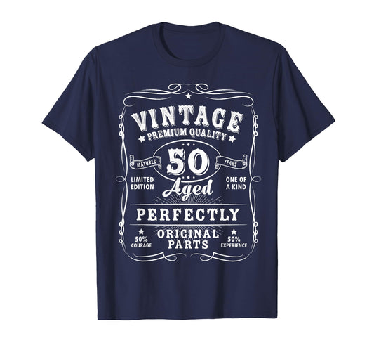Vintage 50th Birthday Decorations Men Funny 50 Birthday T-Shirt