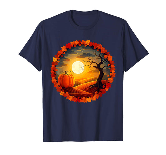 Cottagecore Pumpkin Leaves Trees Fall Autumn Fall Season T-Shirt