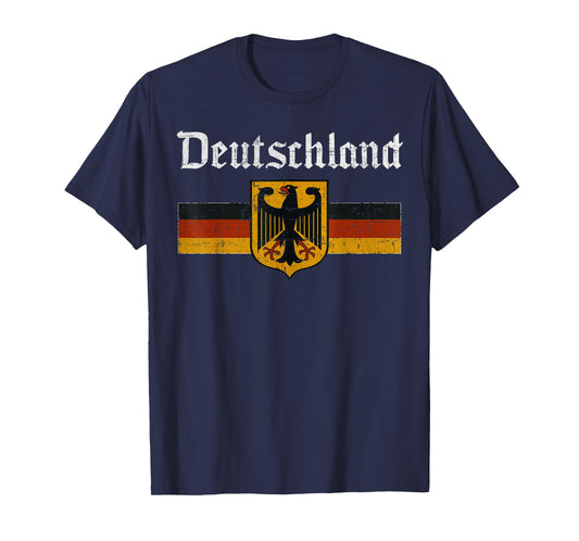 Deutschland Flag Eagle Vintage German Heritage Pride T-Shirt