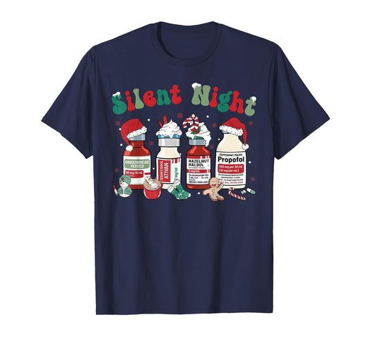 Funny Christmas Nurse Medical Christmas icu nicu RN ER Nurse T-Shirt