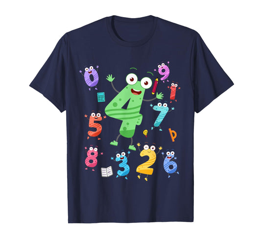 Maths Day Number Costume With Number 4 Idea For Kids Number T-Shirt