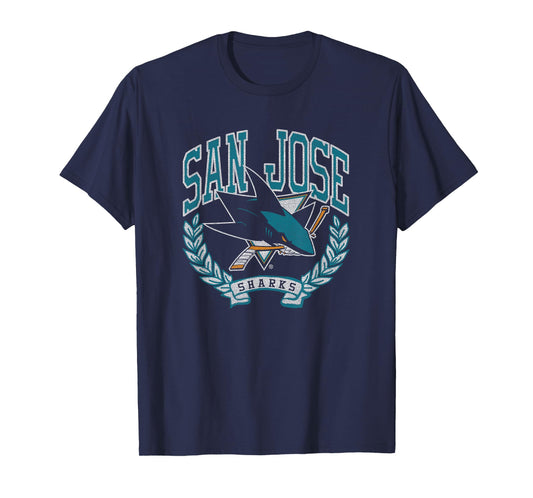 San Jose Sharks Vintage Victory Black Officially Licensed T-Shirt