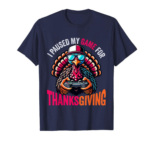 Gamer Thanksgiving Shirt Boys Kids Videogame Gaming Turkey T-Shirt