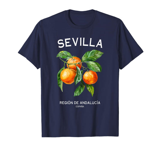 Sevilla Orange Art Spanish Fruit Lover Spain Andalusia T-Shirt