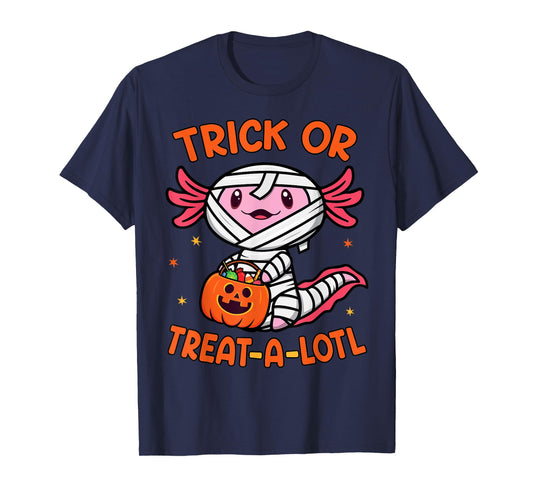 Trick or Treat A Lotl Axolotl Halloween Costume Toddler Kids T-Shirt