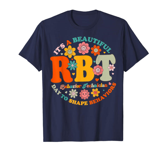 Registered Behavior Technician Vintage RBT Behavior Flower T-Shirt