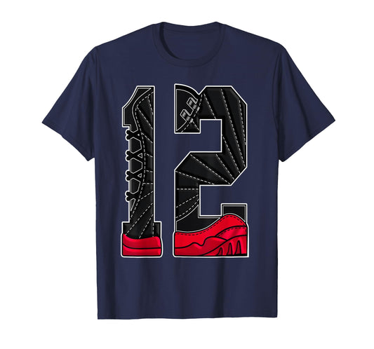 Number 12 Flu Game 12s Retro Matching Tee For Men Women T-Shirt