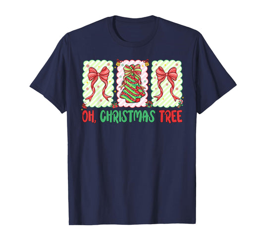 Oh Christmas Tree Cakes Debbie Becky Jen Cake Lovers Xmas T-Shirt