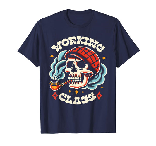 Working Class Skull Traditional Tattoo Artist Inked T-Shirt