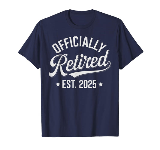 Vintage Retired 2025 Retro Retirement Men Women Humor T-Shirt