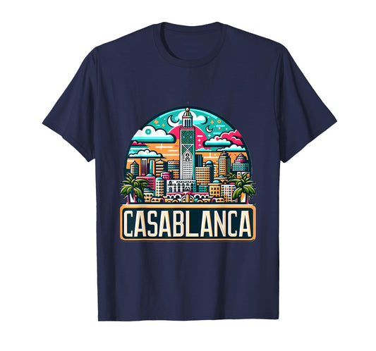 Morocco Casablanca Skyline Moroccan Costume T-Shirt