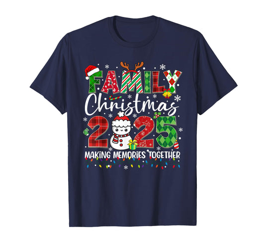 Family Christmas 2025 Squad Santa Elf Xmas Matching Outfit T-Shirt