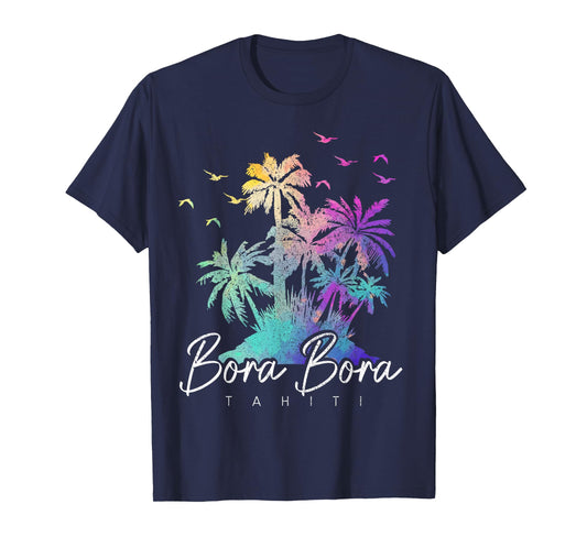 Bora Bora Tahiti Beach Vacation Vintage Souvenir T-Shirt