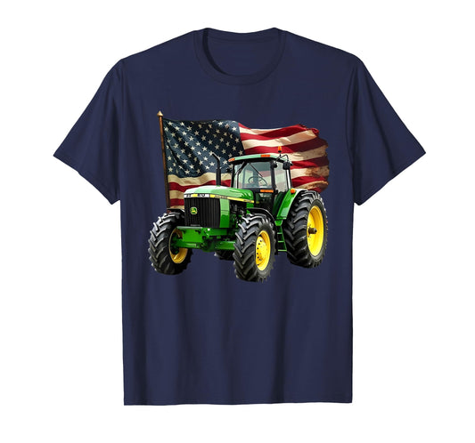 Agriculture Farm Tractor USA Flag tractor American farm USA T-Shirt