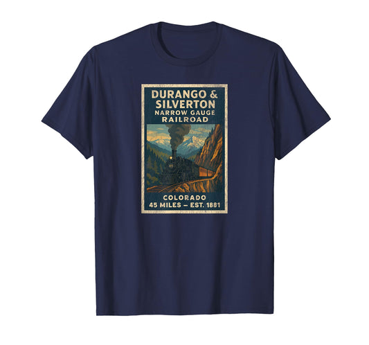 Durango & Silverton Narrow Gauge Scenic Railroad Train T-Shirt