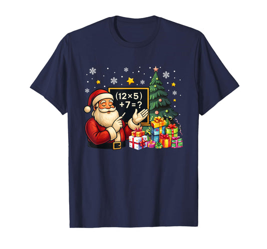 67 Teacher Santa Christmas Six Seven Meme Brainrot Math Xmas T-Shirt