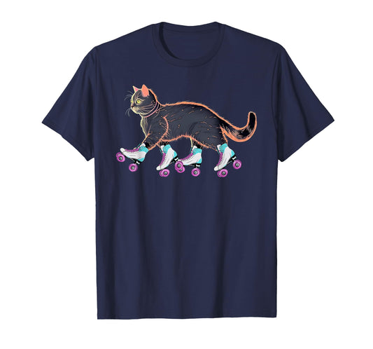 Roller Skating Cat Roller Derby Cats Skater girls woman T-Shirt