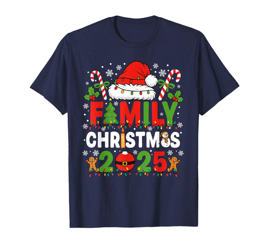 Family Christmas 2025 Matching Squad Santa Elf Funny Xmas T-Shirt
