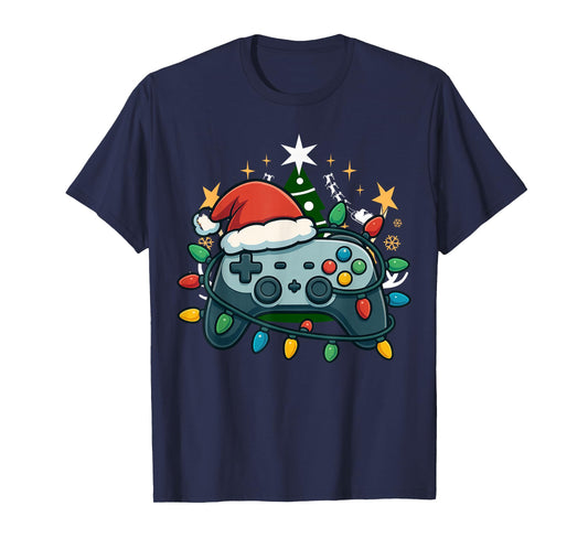 Festive Game Controller Holiday Video Gamer Xmas T-Shirt