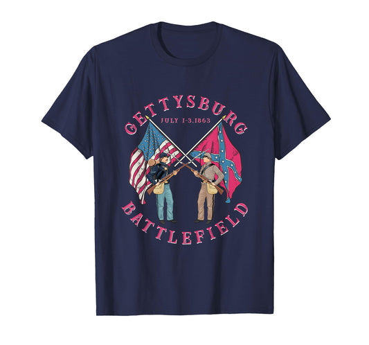 Vintage Gettysburg Battlefield American History T-Shirt