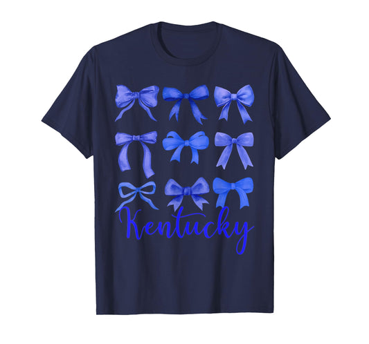 Blue Bow - Kentucky Women Toddler Girls Kids Sister Niece T-Shirt