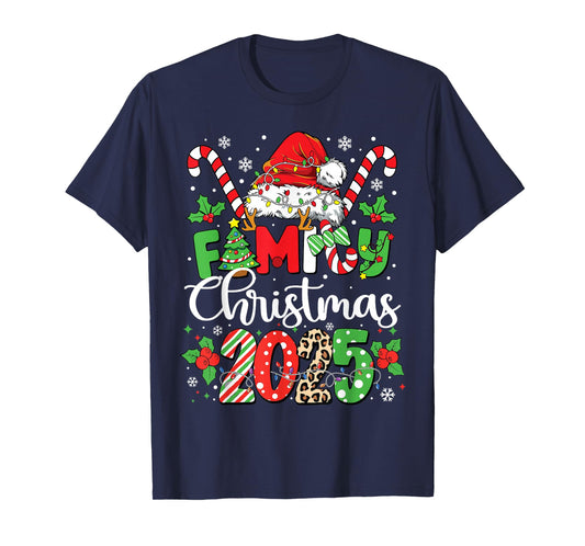 Family Christmas 2025 Matching Outfit Xmas Squad Santa T-Shirt