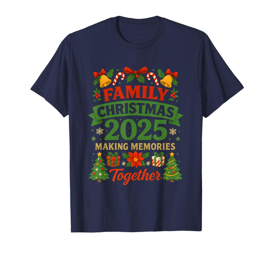 Family Christmas 2025 Matching Outfit Xmas Squad Santa Group T-Shirt