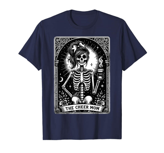The Cheerleader Funny Tarot Card Girls Skeleton Cheer Mom T-Shirt