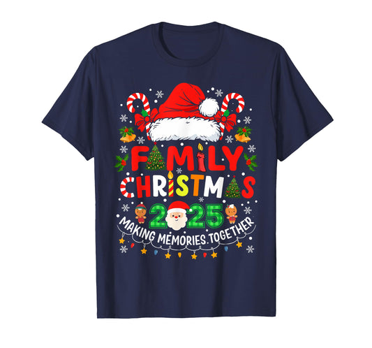 Family Christmas 2025 Matching Outfit Xmas Squad Santa T-Shirt