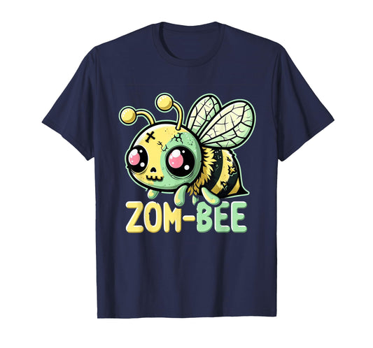 Zom-Bee Adorably Creepy Zombie Bee Cartoon Halloween T-Shirt